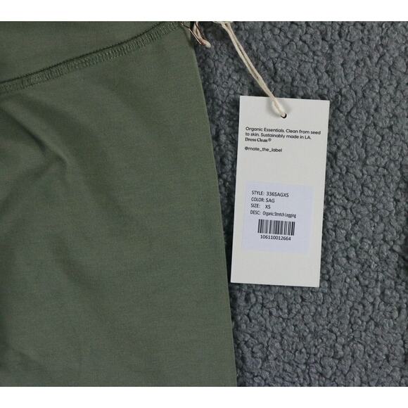 New Mate The Label Legging Lot of 2 Xs Green Organic USA - Picture 6 of 6
